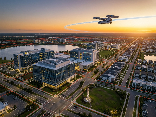 Aerial view of Lake Nona, Florida